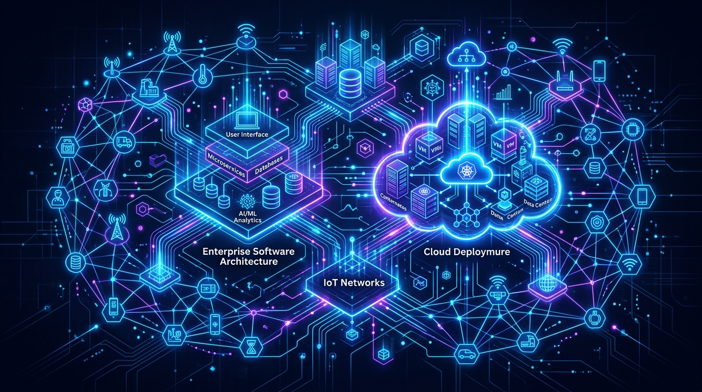 Visualization of digital engineering and cloud deployment architecture